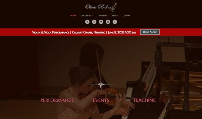 Musician website image